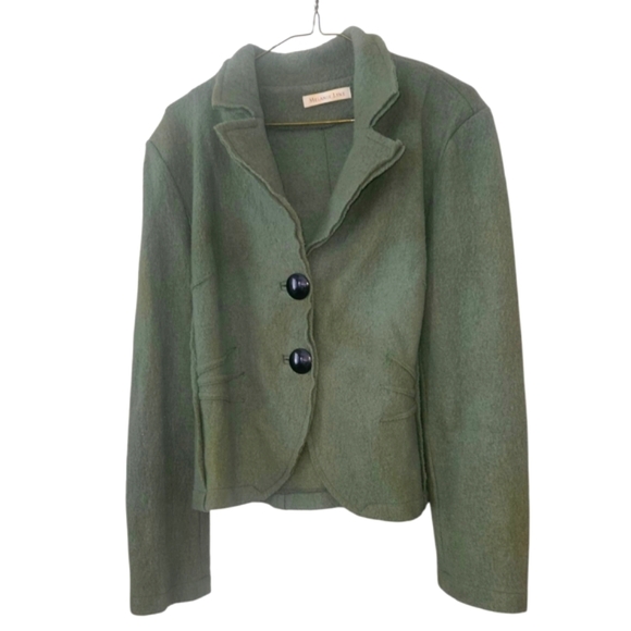 Melanie Lyne Green Wool Jacket - Picture 3 of 14